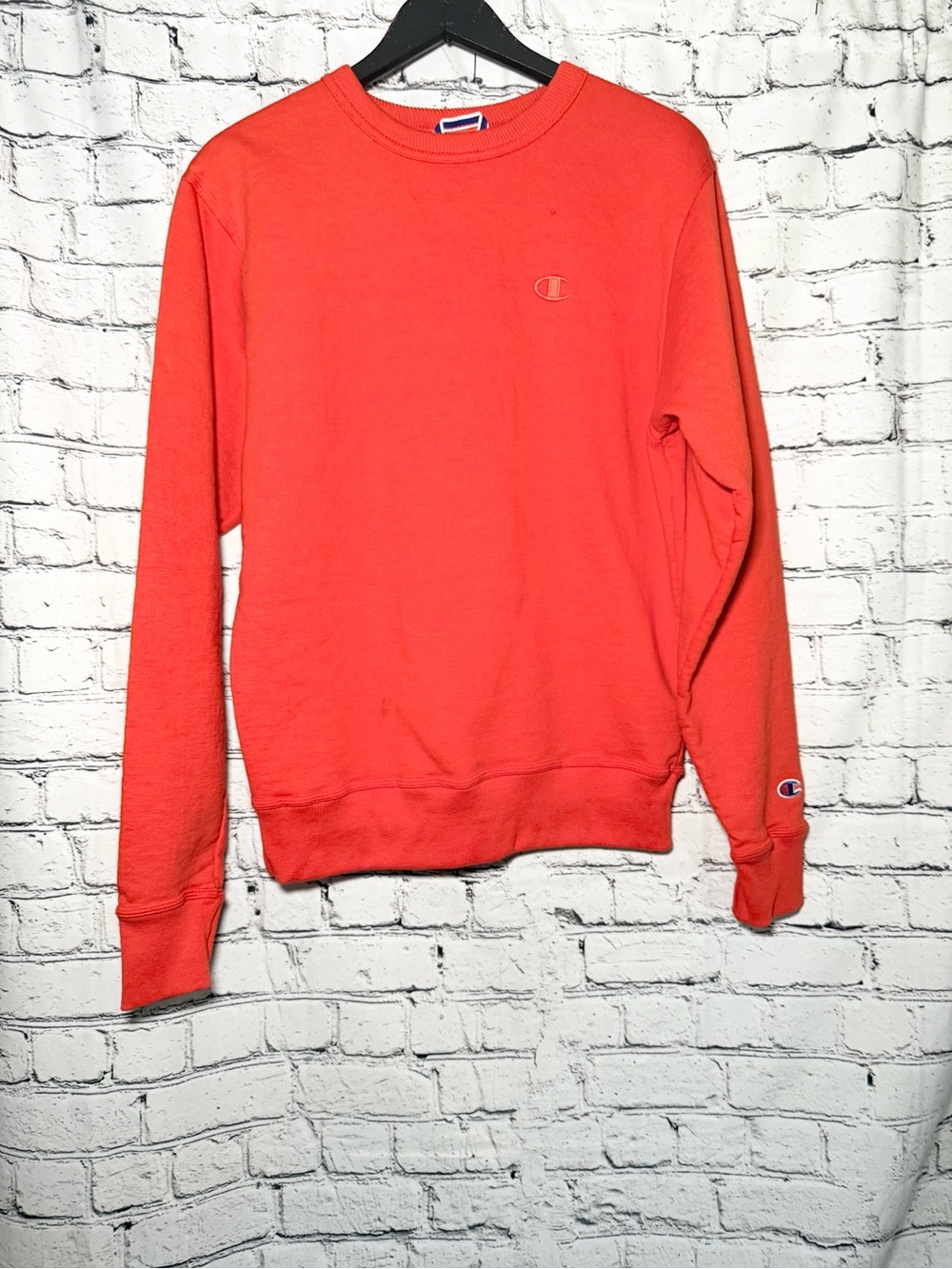 Orange champion sweatshirt. Size S